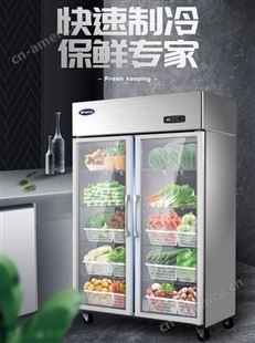 四门冰箱 商用双四六开门冷冻冰柜 厨房大容量不锈钢保鲜冷藏冻柜