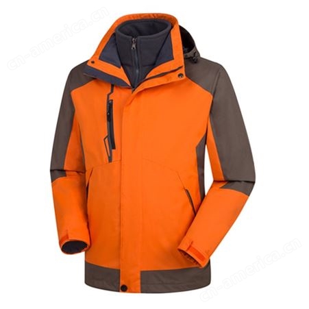 户外徒步登山外套冲锋衣 冬季工装定制 男女士三合一两件套
