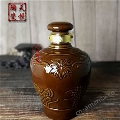 天恒陶瓷 宜兴陶瓷酒瓶 陶瓷酒瓶 5斤高粱花酒瓶 带盖陶瓷酒瓶 量大价优