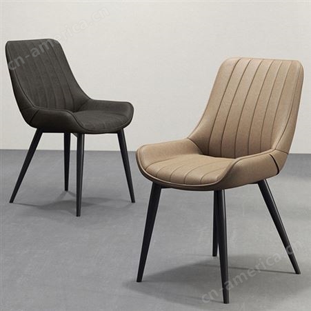 众美德北欧休闲金属椅 CY125设计师椅子 主题餐厅创意铁艺餐椅咖啡厅金属软包椅