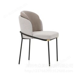 深圳厂家定做北欧ins风格餐椅现代简约布艺软包椅设计师创意休闲椅子众美德