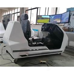 广泰教学设备三屏汽车驾驶模拟器学车训练模拟游戏机验收设备