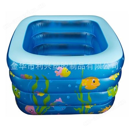 批发家用泳池 儿童充气游泳池 海底动物 加厚宝宝方形水池