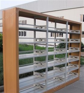 学校图书馆书架   手拉手品牌钢制书架   哈尔滨钢制书柜   单柱型密集书库 定做
