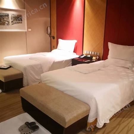 北京酒店布草厂家定做 酒店学校宾馆纯棉客房床单被罩四件套
